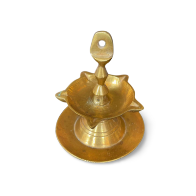 Used Authentic Traditional Brass Oil Lamp from Sri Lanka