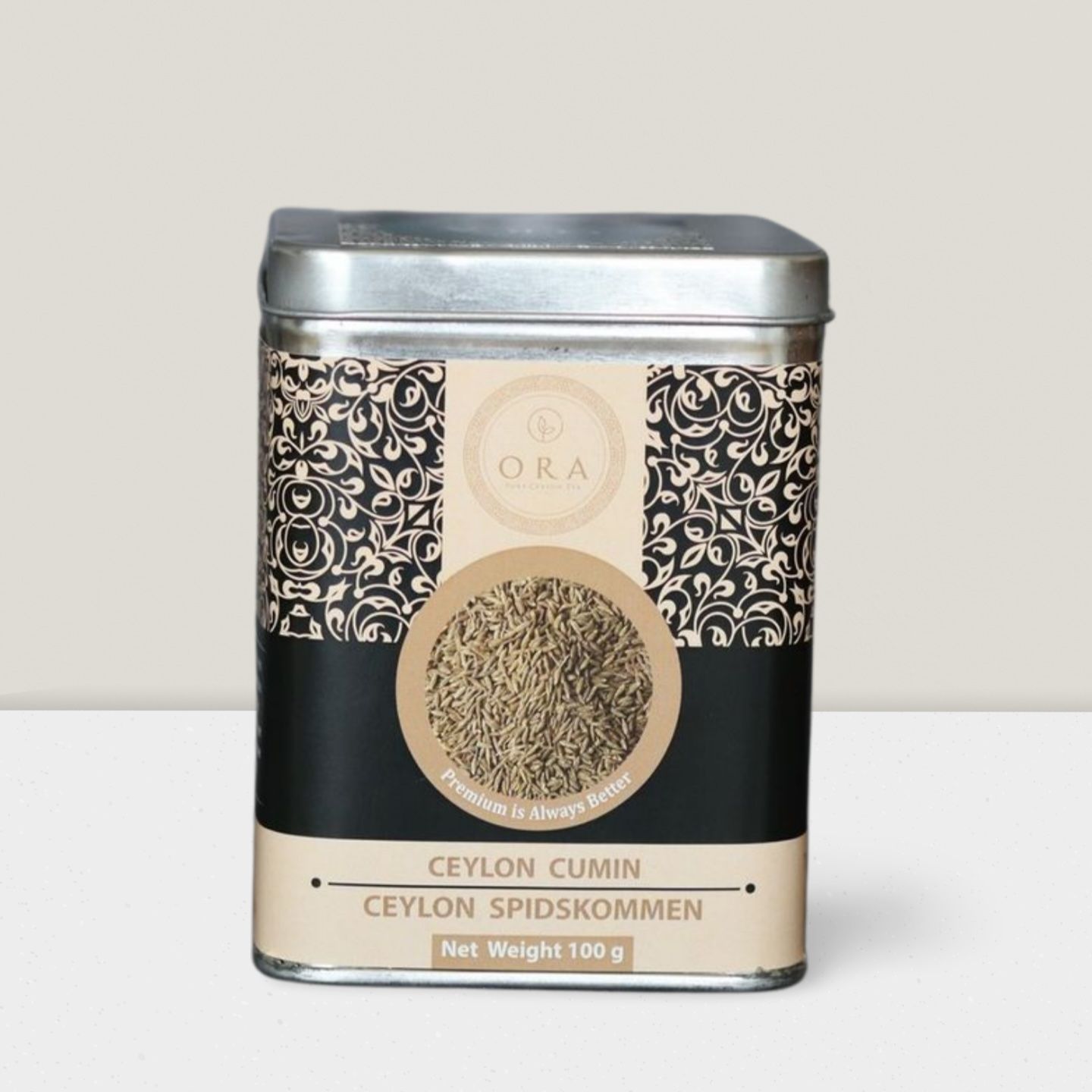 Premium Whole Cumin Seeds - Aromatic Spice in Metal Tin
