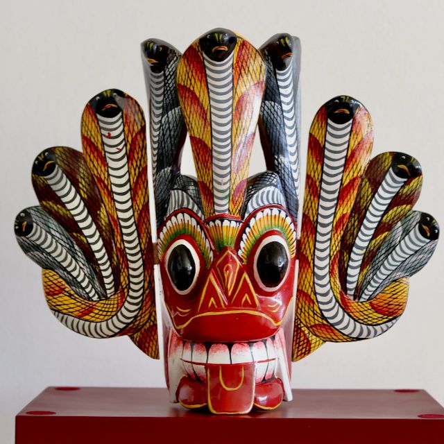 Handmade Traditional Wooden Mask from Sri Lanka