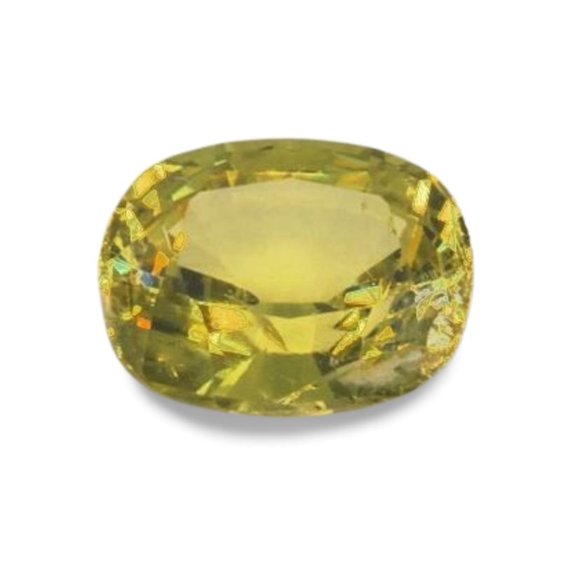 Natural Mali Garnet 0.91 ct Cushion Cut  Yellowish Green