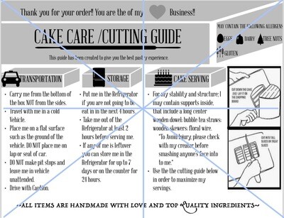 Cake Care and Cutting Guide (Downloadable PDF)