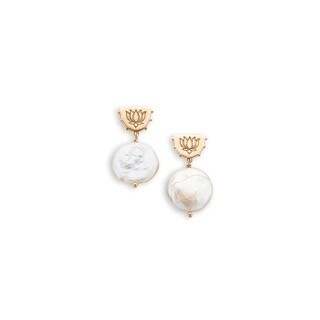 Earrings - Lotus Pearl