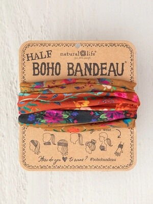 Boho Half Bandeau - Rust/Tan Borders