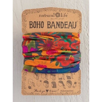Boho Bandeau - Orange/Pink Floral