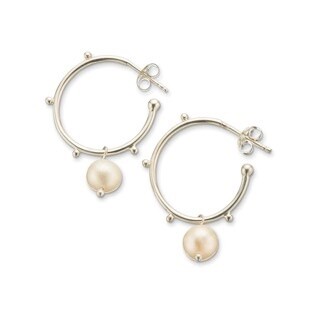 Earrings - Pearl Hoop