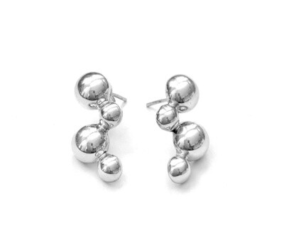 Earrings - Asymmetrical Ball Studs