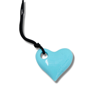 Junior Heart Pendant - Aqua Tiffany