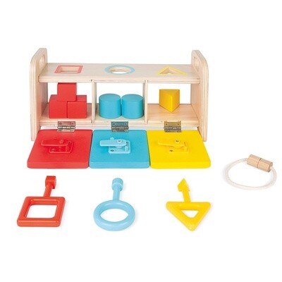 Wooden Essentials Shape Box With Keys