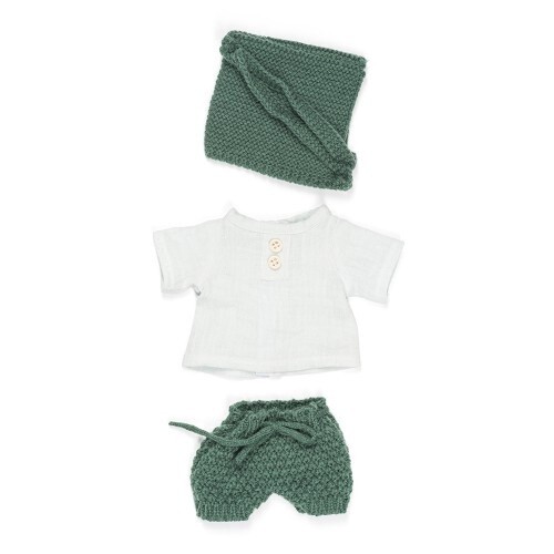 Doll Forest Pants, Top & Scarf Set 32cm