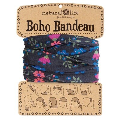 Boho Bandeau - Black Floral
