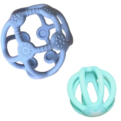 2 Pack Sensory & Fidget Ball - Soft Blue & Soft Mint