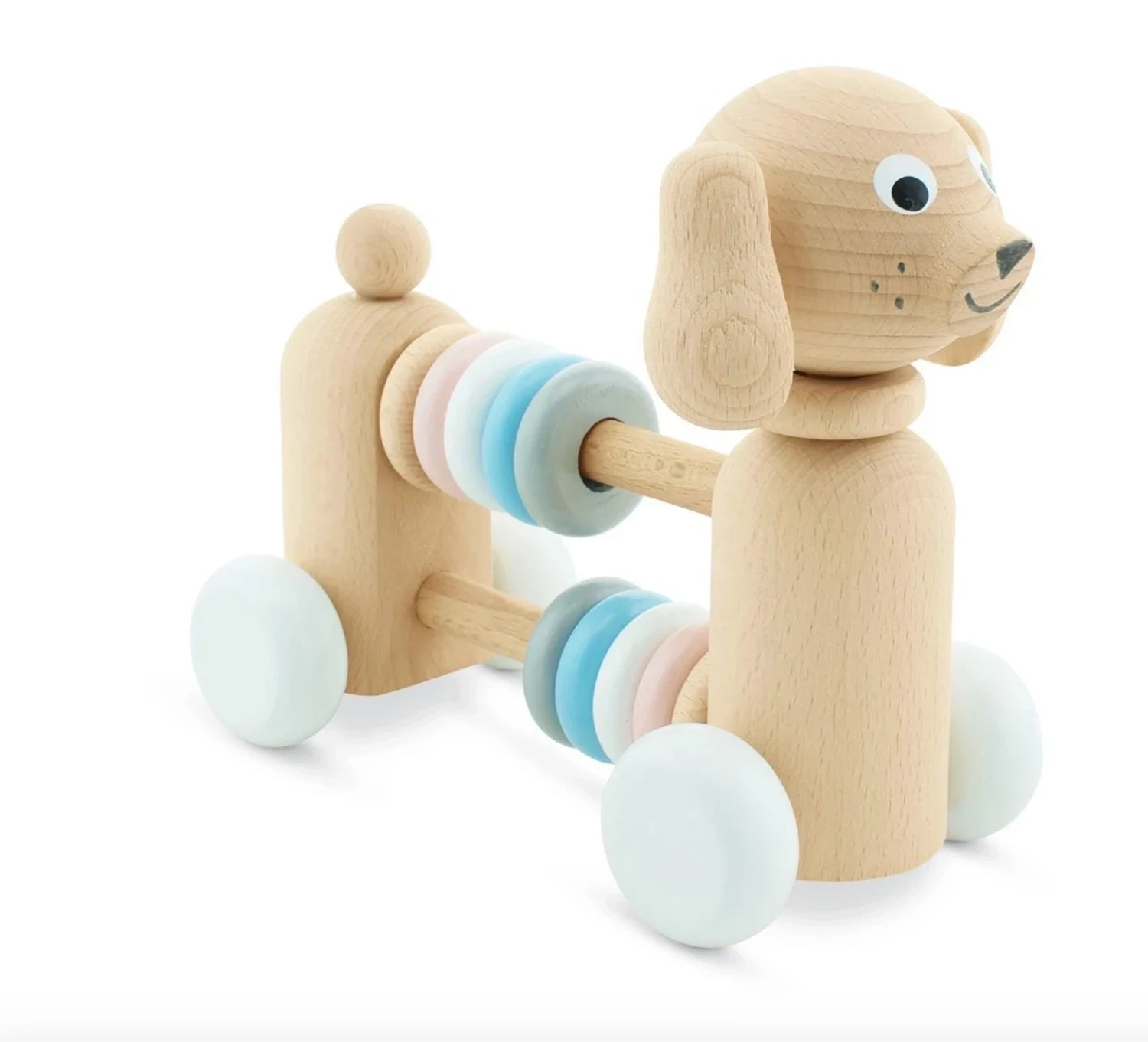 Wooden Dog with Beads - Layla