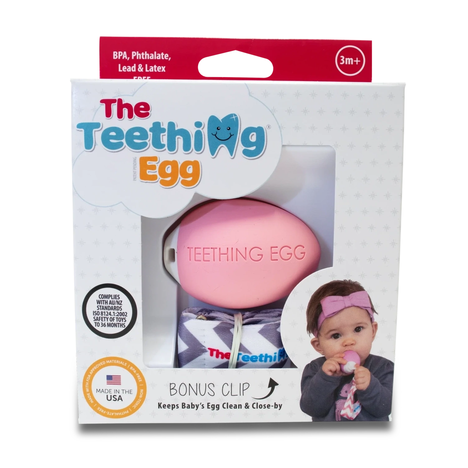 The Teething Eggs - Pink 3m+