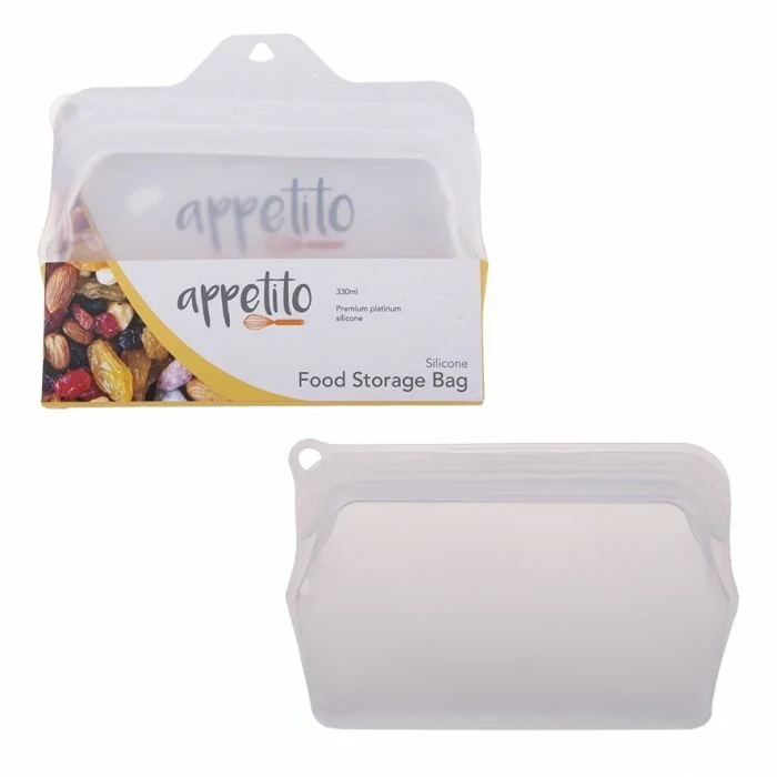 Silicone Reusable Food Storage Bag 330ml - White