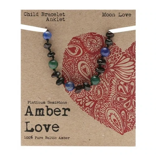 Child Amber Bracelet - Moon Love