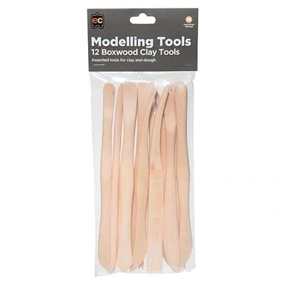 Clay Modelling Tools 12pc Boxwood