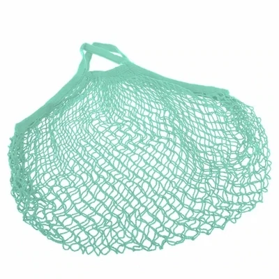 Cotton String Bag Long Handle - Mint Green
