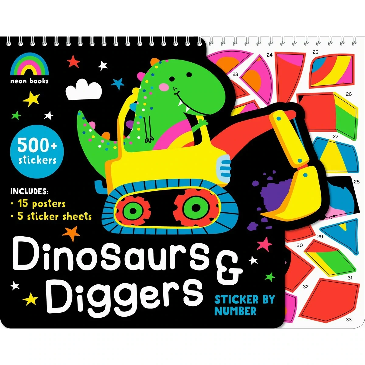 Dinosaurs & Diggers Sticker By Number