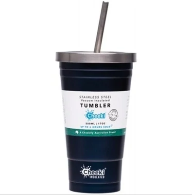 Insulated Tumbler with S/S Straw 500ml - Ocean