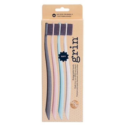 Toothbrush Biodegradable Soft 4pk