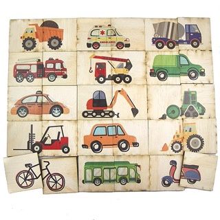 Workers & Wheels Double Sided Puzzle