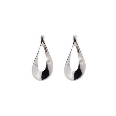 Earrings - Silver Folded Drop
