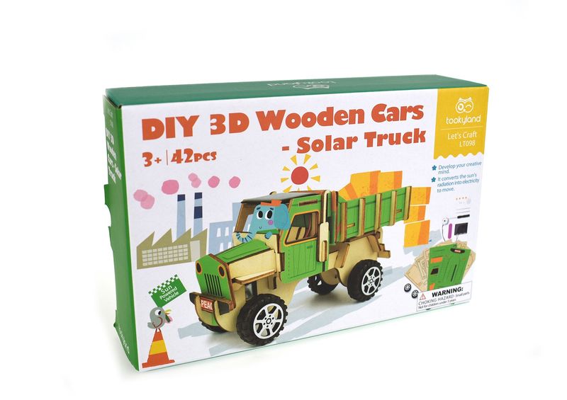 DIY 3D Wooden Solar Truck