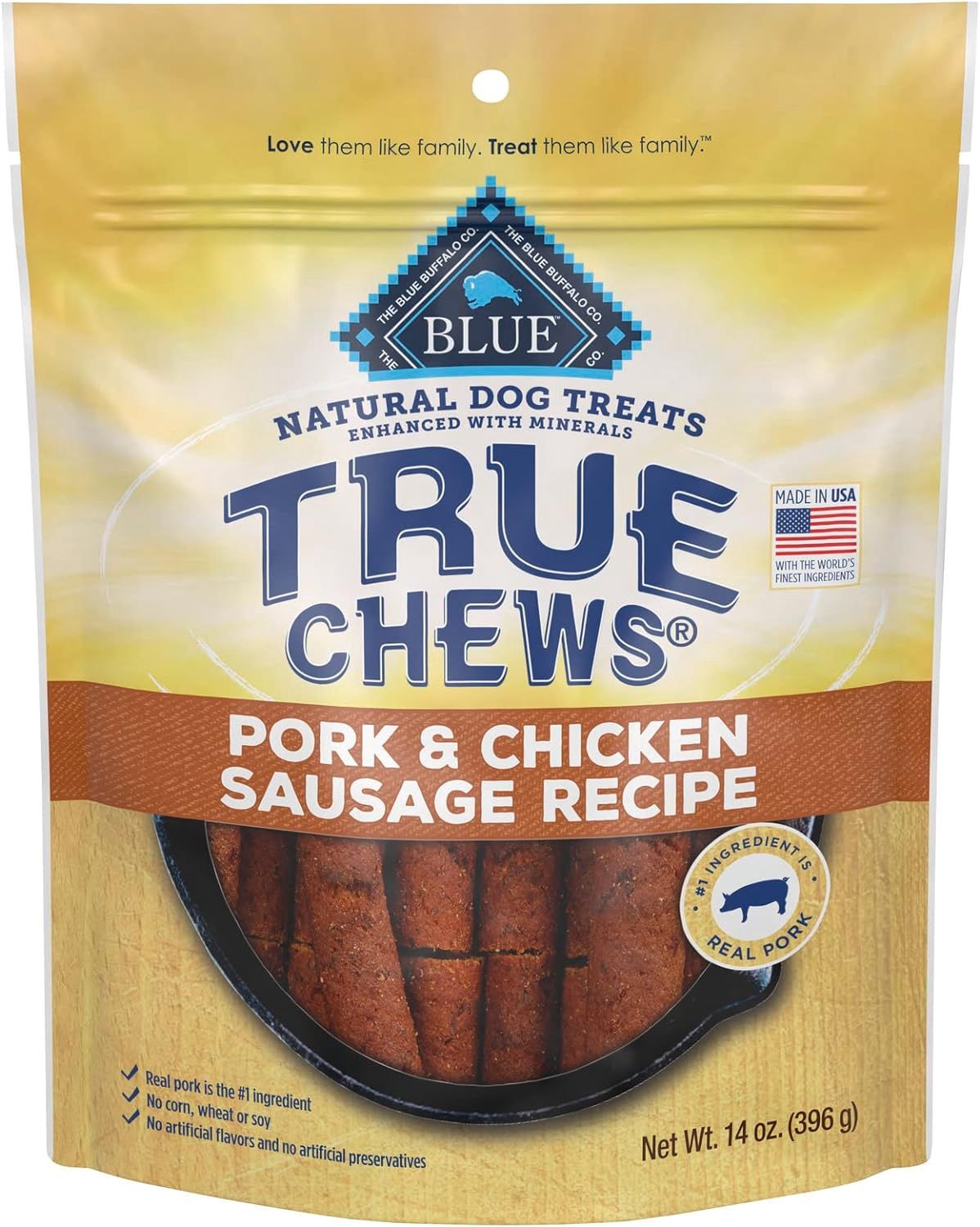 Treat True Chew Pork/Chicken Sausage 14oz
