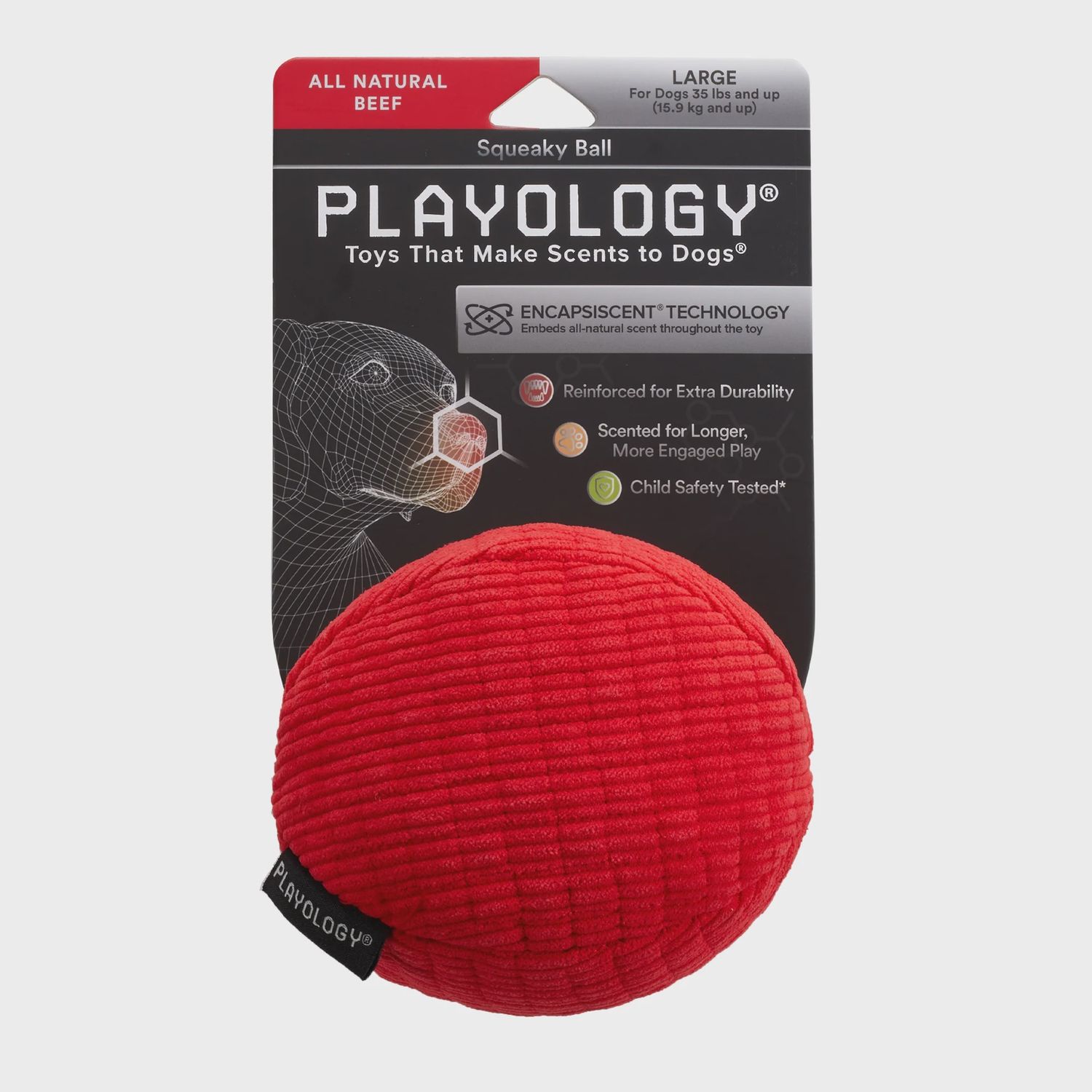 Toy Playology Squeaky Ball Plush Lg