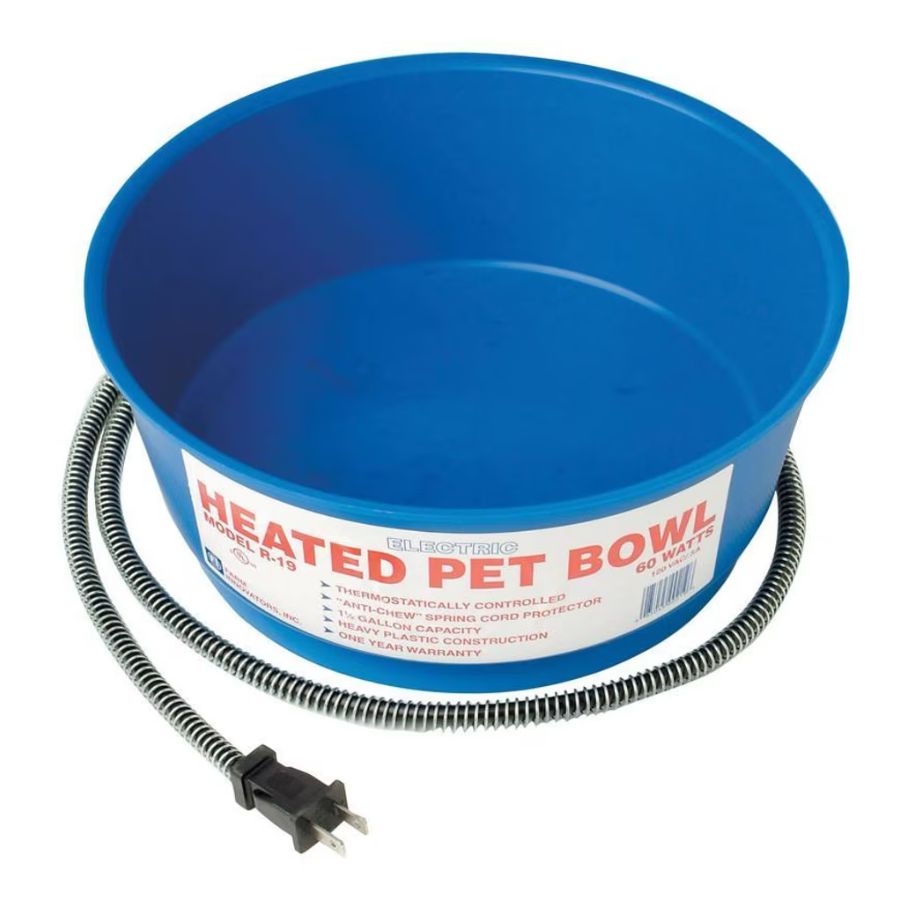 Heated Bowl 6 qt Blue