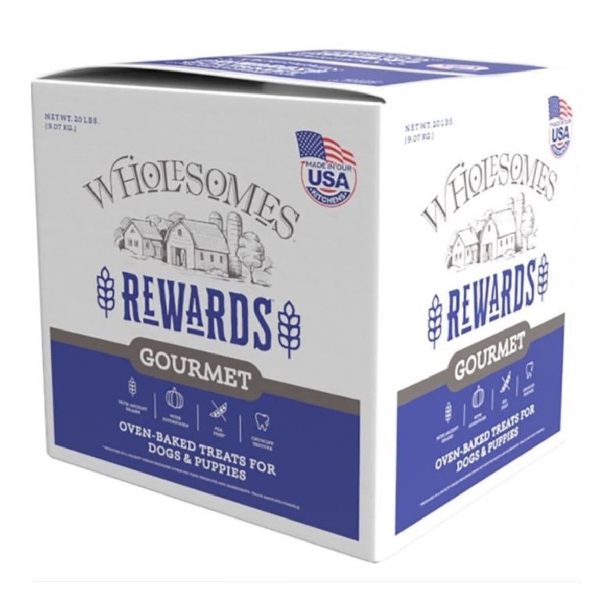 Wholesomes Peanuty Bites Biscuits Box 20lb