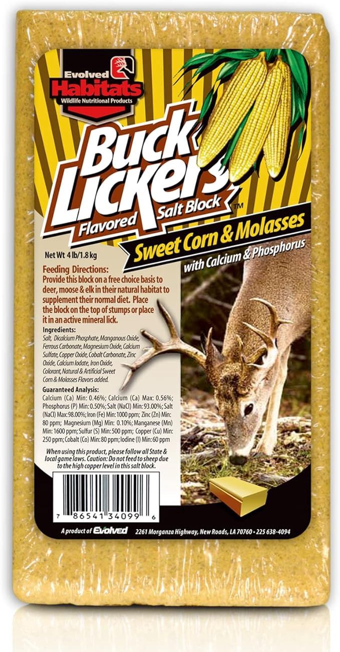 Buck Lickers Sweet Corn &amp; Molasses Salt Block 4lb
