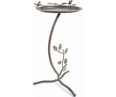 Birdbath 29" Metal Vine