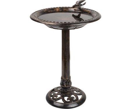 Birdbath Pedestal with Bird 27" Plastic
