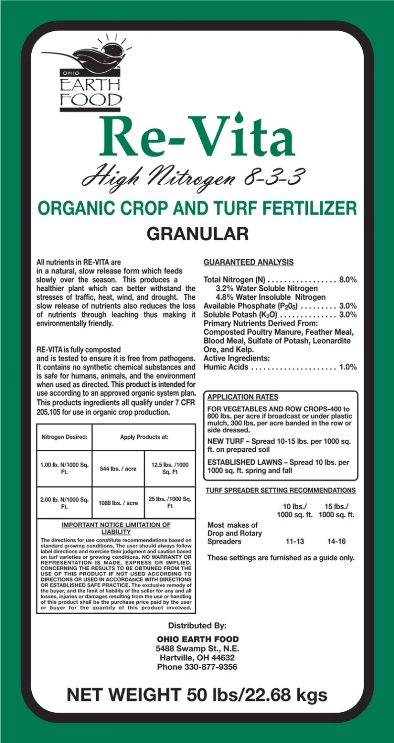 Re Vita Lawn 8-3-3 50lb