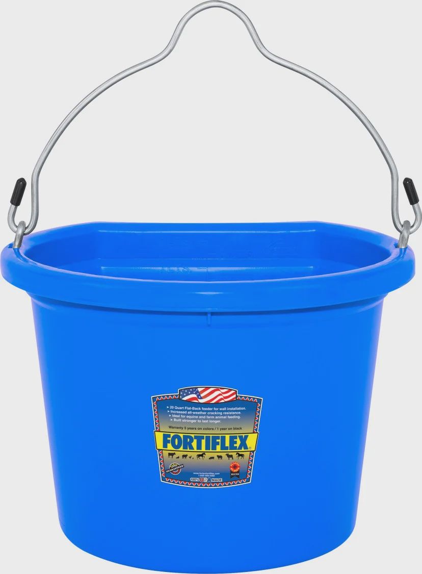 Bucket Plastic Flat Back 8Qt
