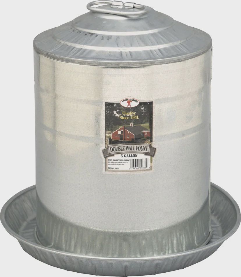 Waterer Poultry 5 gal Metal