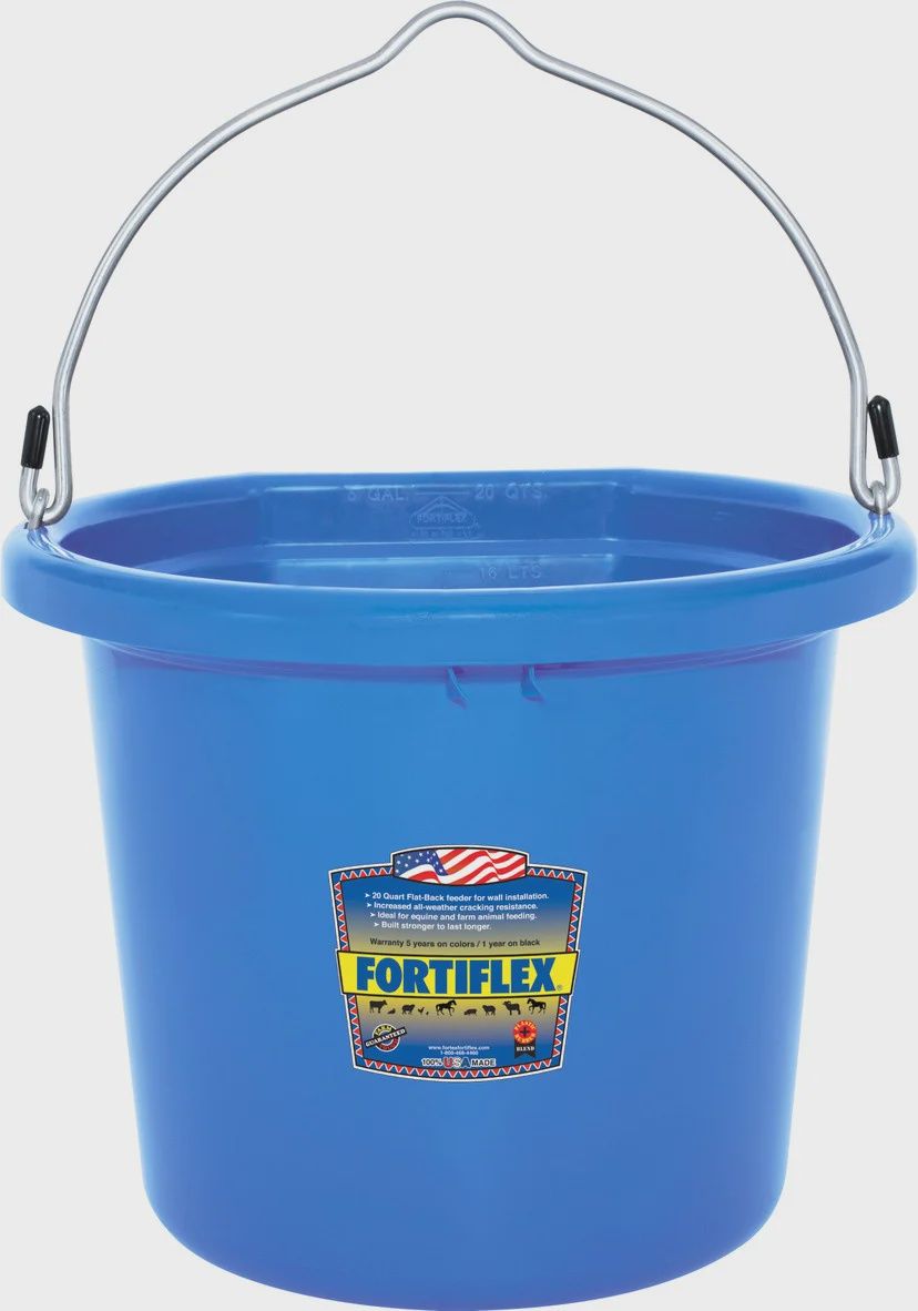 Bucket Plastic Flat Back - 20 qt