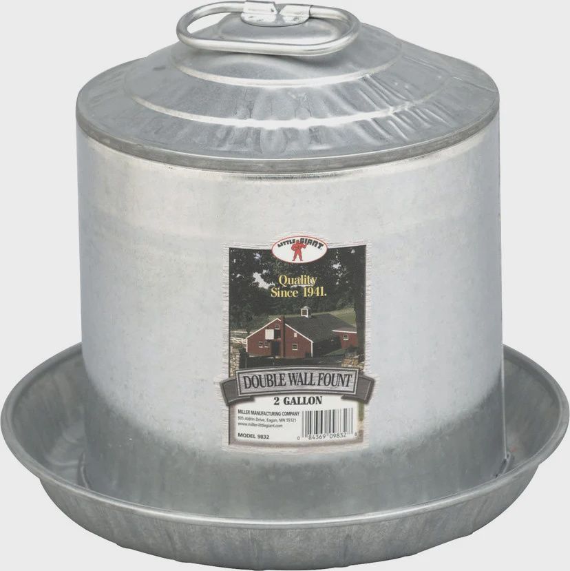 Waterer Poultry 2 gal Metal