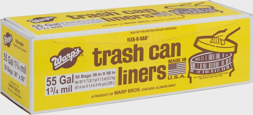 Warps Trash Can Liner 55 gal