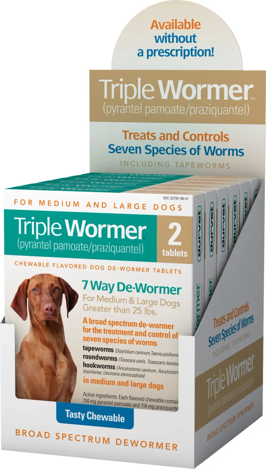 Wormer Triple for Dogs 25lb +