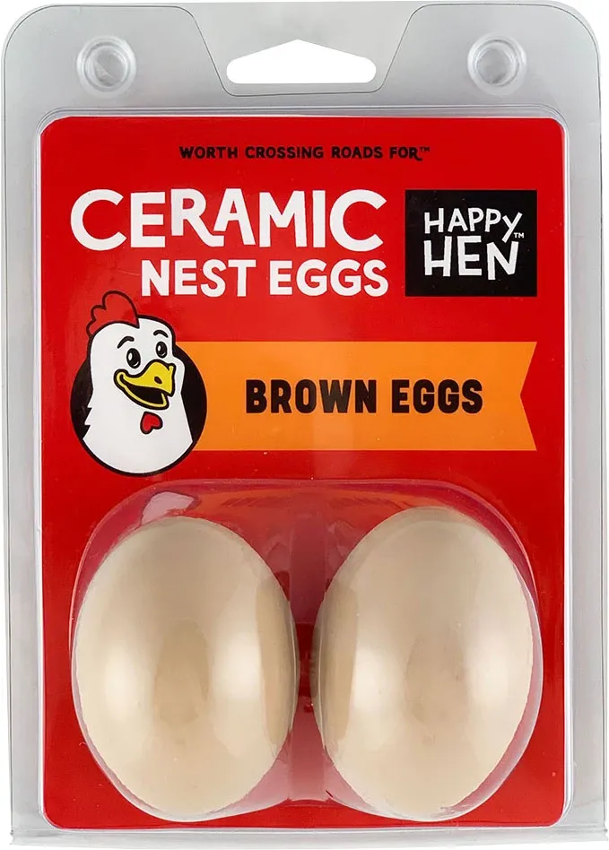 Ceramic Eggs 2 Pack Brown