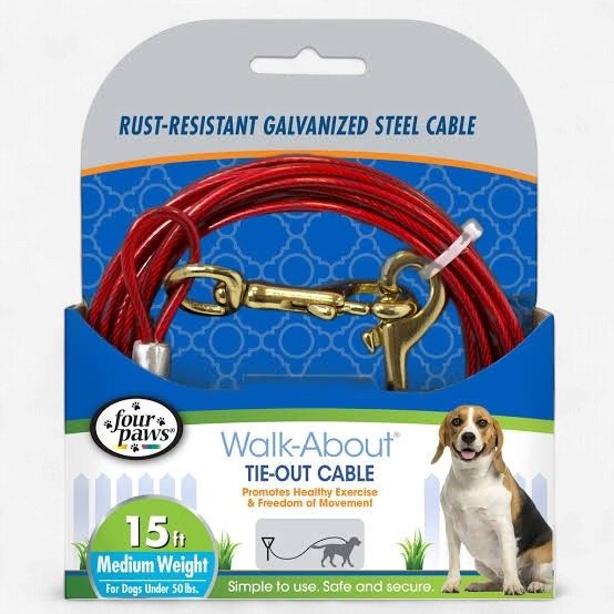 Cable Tie Out Red 15ft