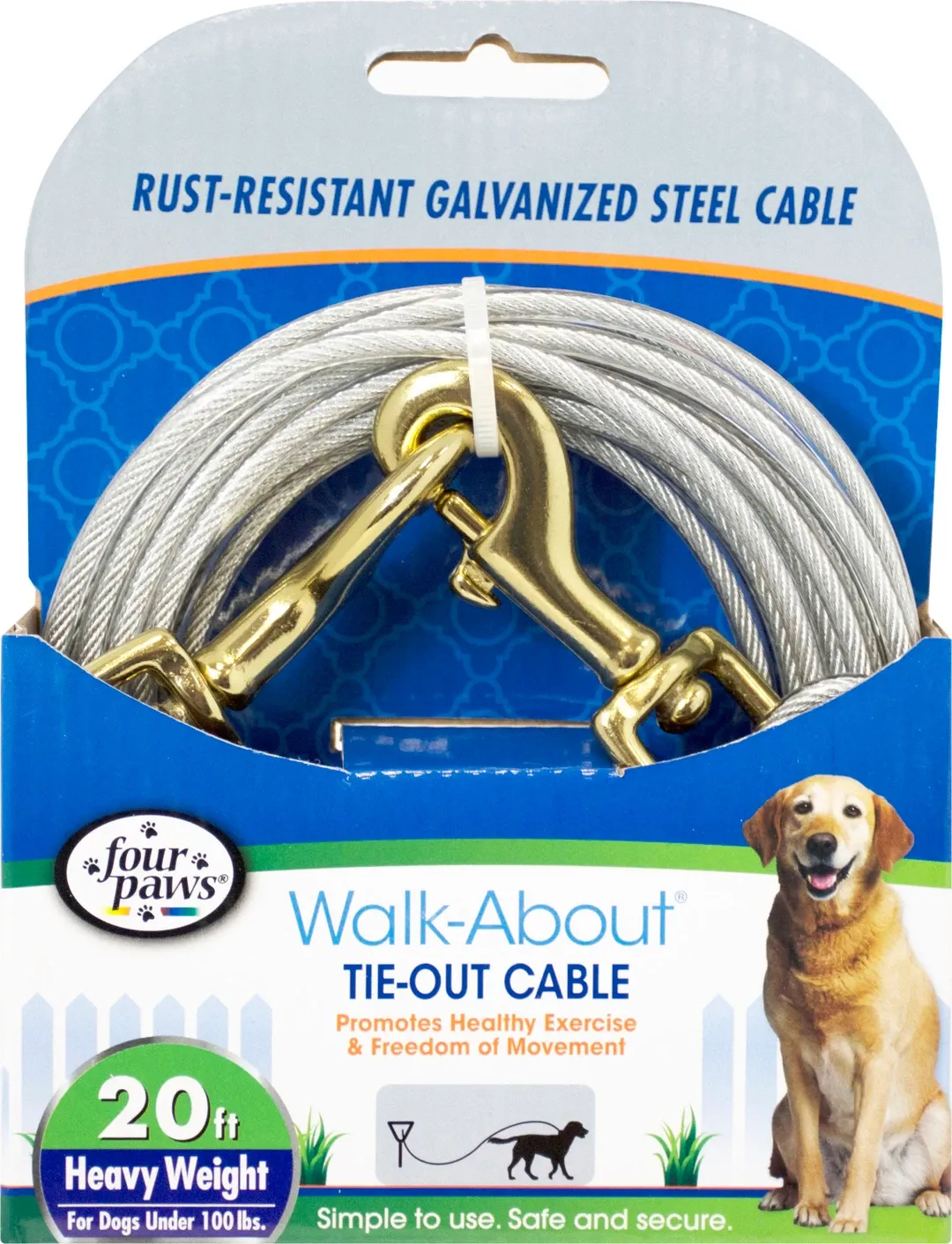 Cable Tie Out Silver 20ft