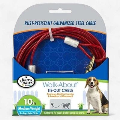 Cable Tie Out Red 10ft