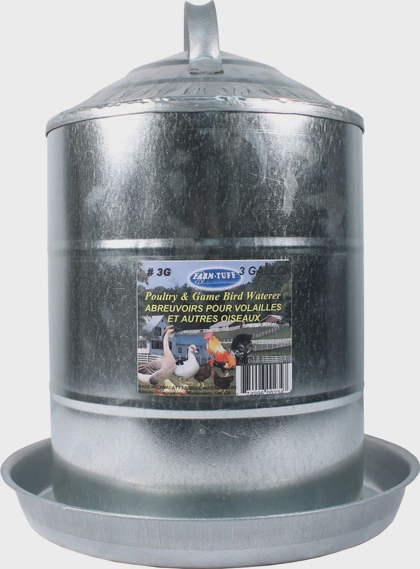 Waterer Poultry 3 gal Metal