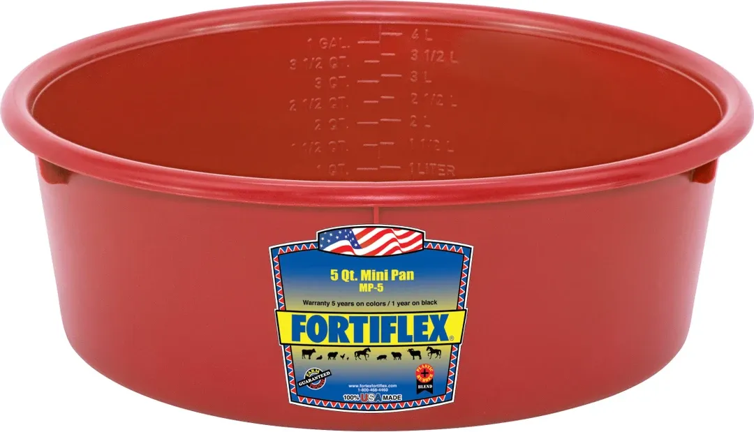 Utility Plastic Pan 5qt Red