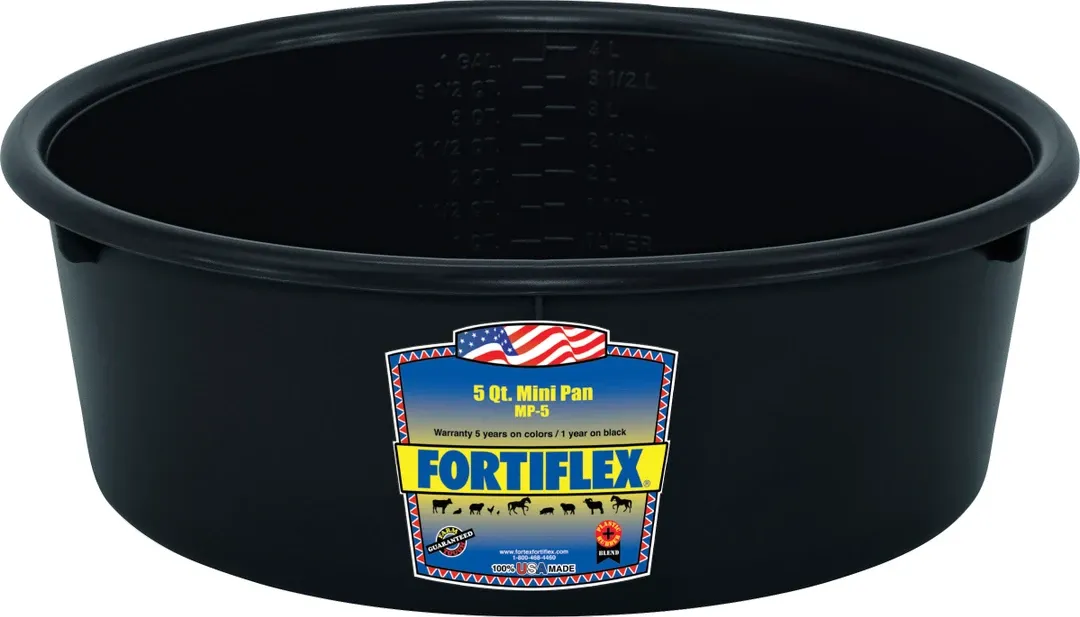 Utility Plastic Pan 5qt Black