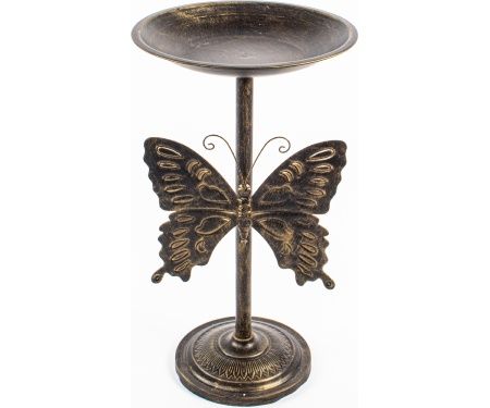 Birdbath Metal Butterfly 28"
