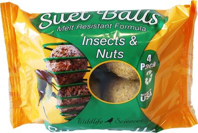 Suet Ball Insect &amp; Nut 4pk